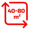 40-80 m²