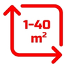 1-40 m²